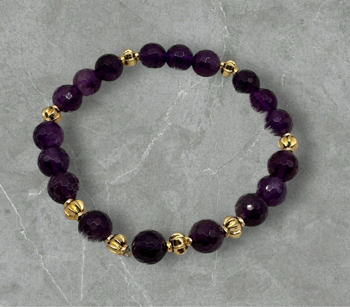 Amethyst & Red Garnet Bracelet