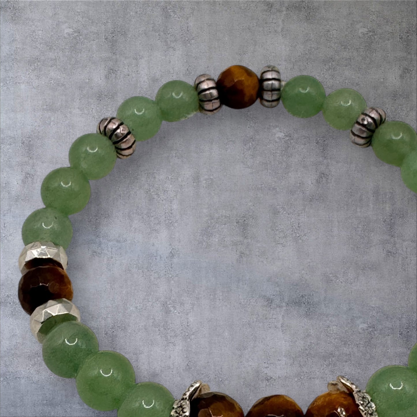 Green aventurine and Tiger Eye Bracelet
