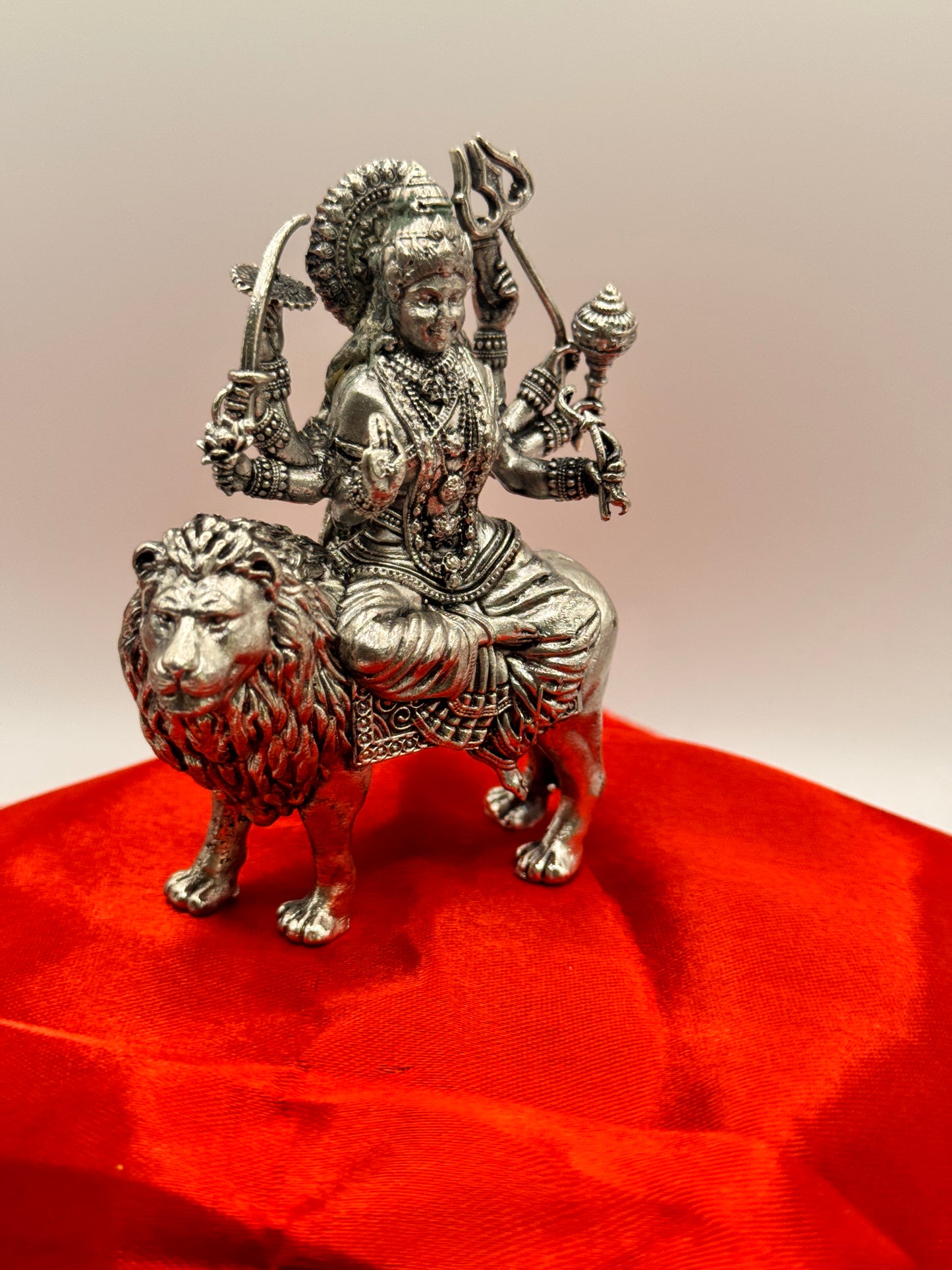 Antique Finish German Silver Goddess Durga