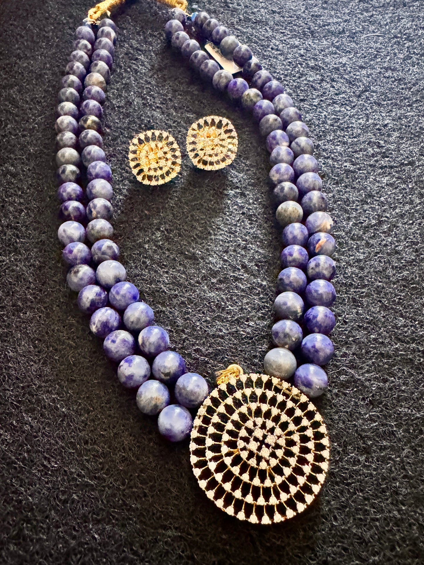 Sodalite Jewelery Set with beautiful earrings