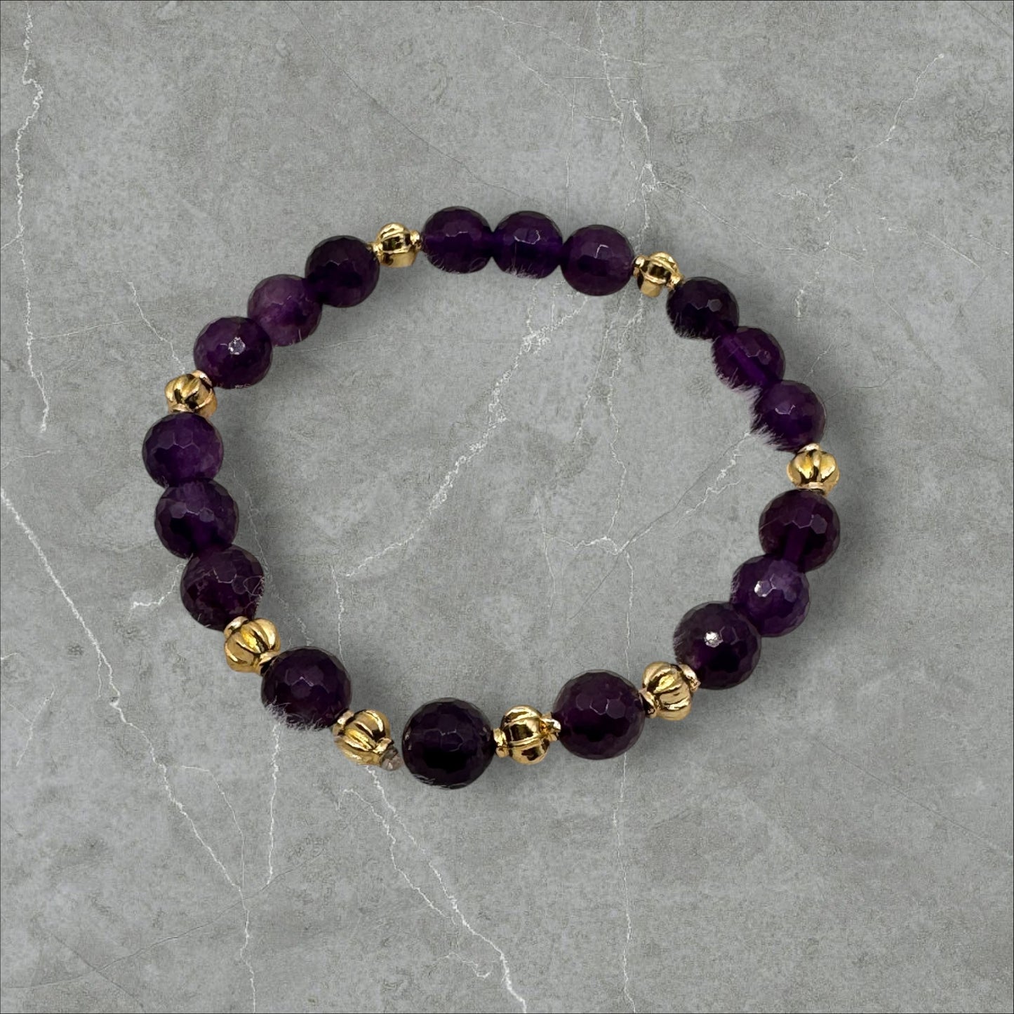 Amethyst & Red Garnet Bracelet