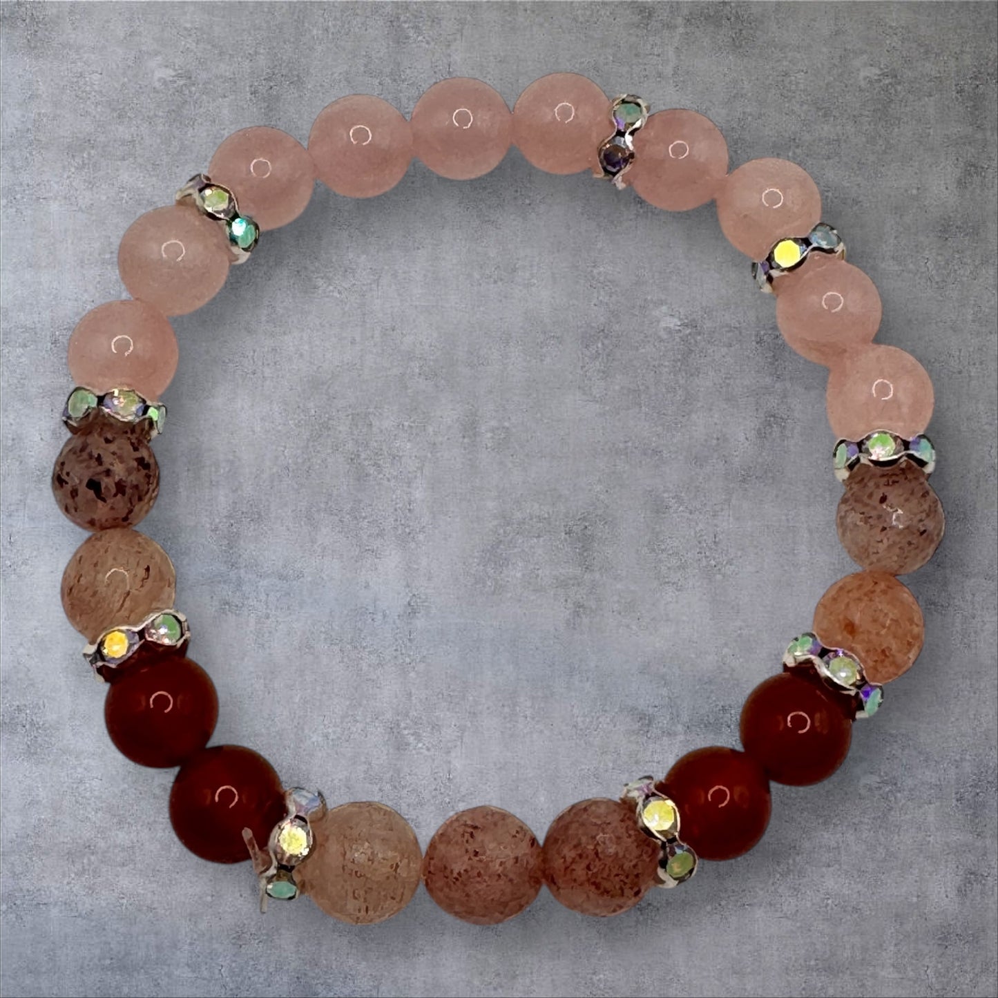 Rose Quartz & Strawberry Quartz Bracelet