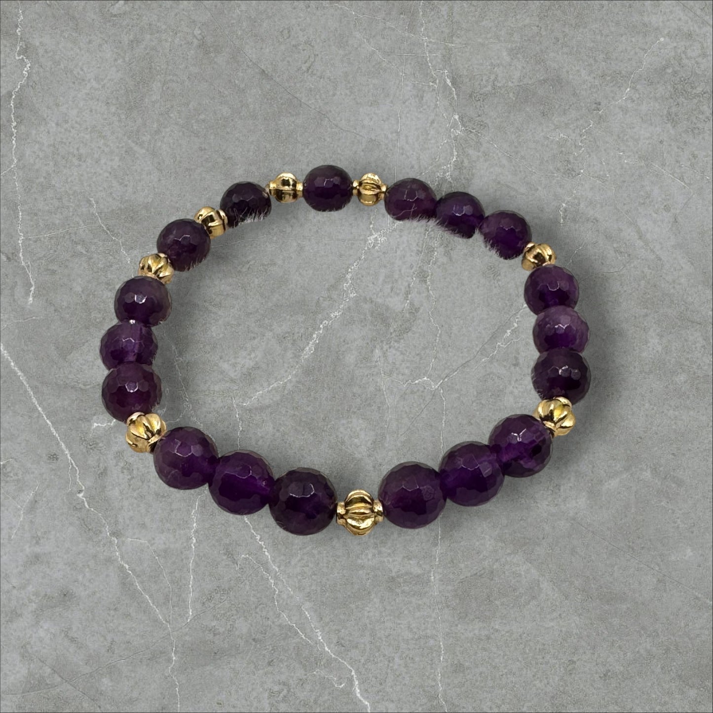 Amethyst & Red Garnet Bracelet