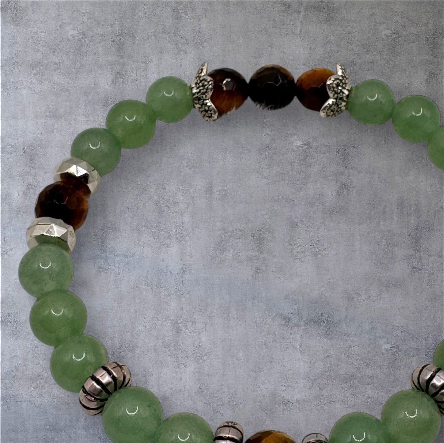Green aventurine and Tiger Eye Bracelet