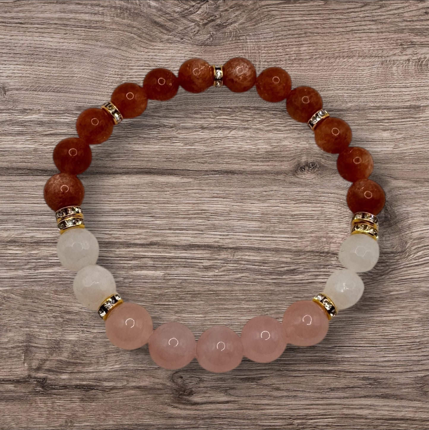 Sunstone & Rose Quartz Bracelet