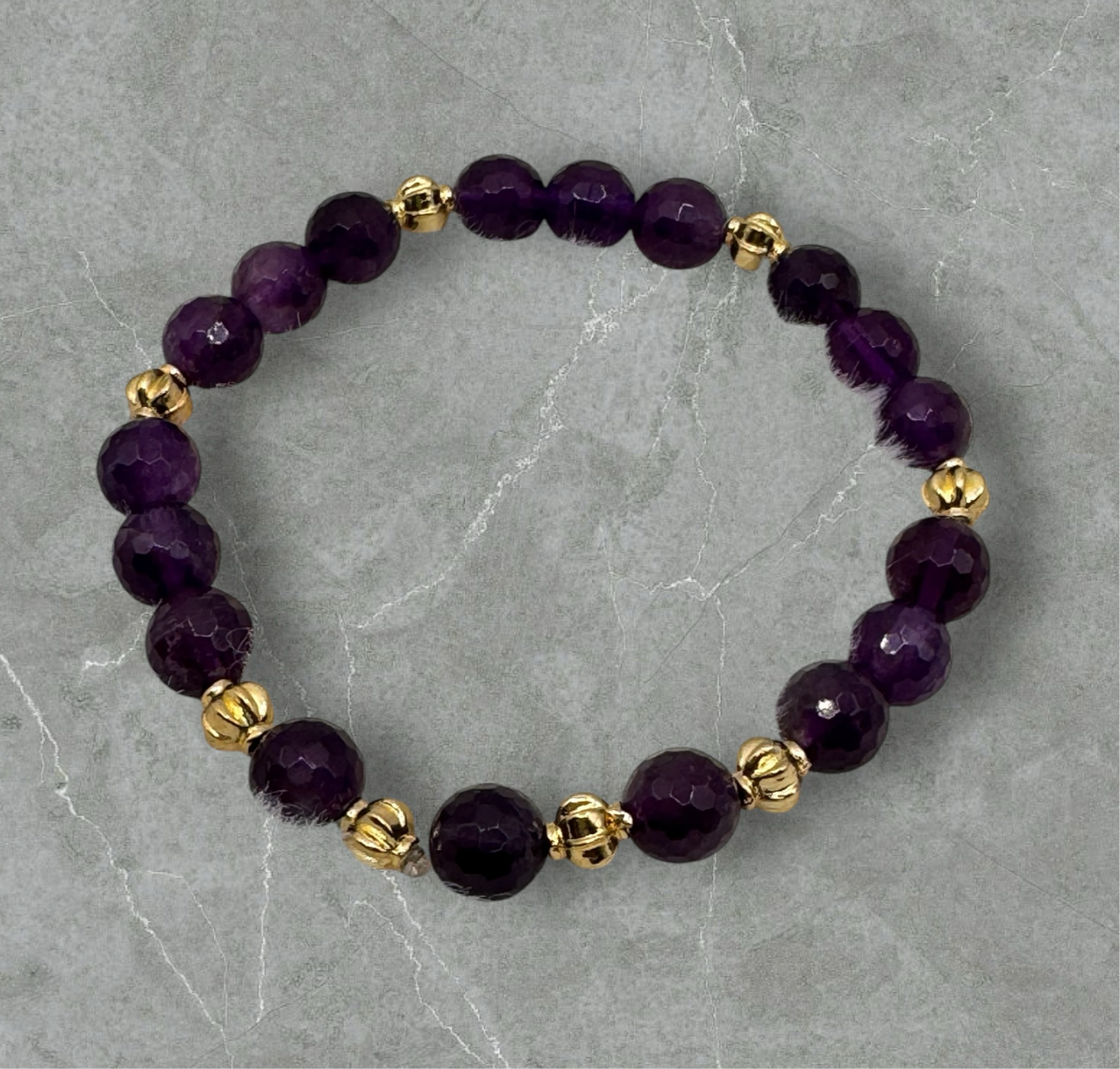 Amethyst & Red Garnet Bracelet