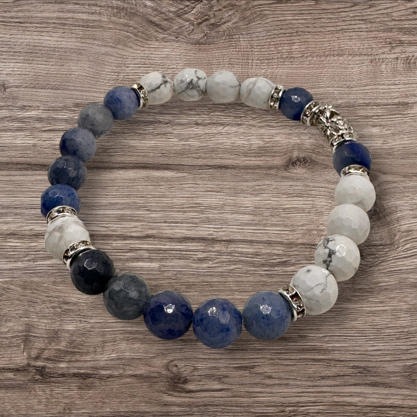 Blue Aventurine & White Howlite Bracelet