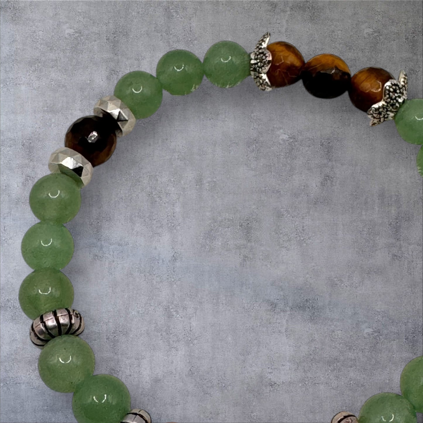 Green aventurine and Tiger Eye Bracelet