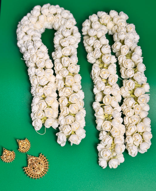Bloomed Jasmine (Madurai Malli/Gundu Malli) - String (16in)