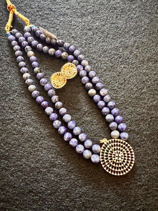 Sodalite Jewelery Set with beautiful earrings