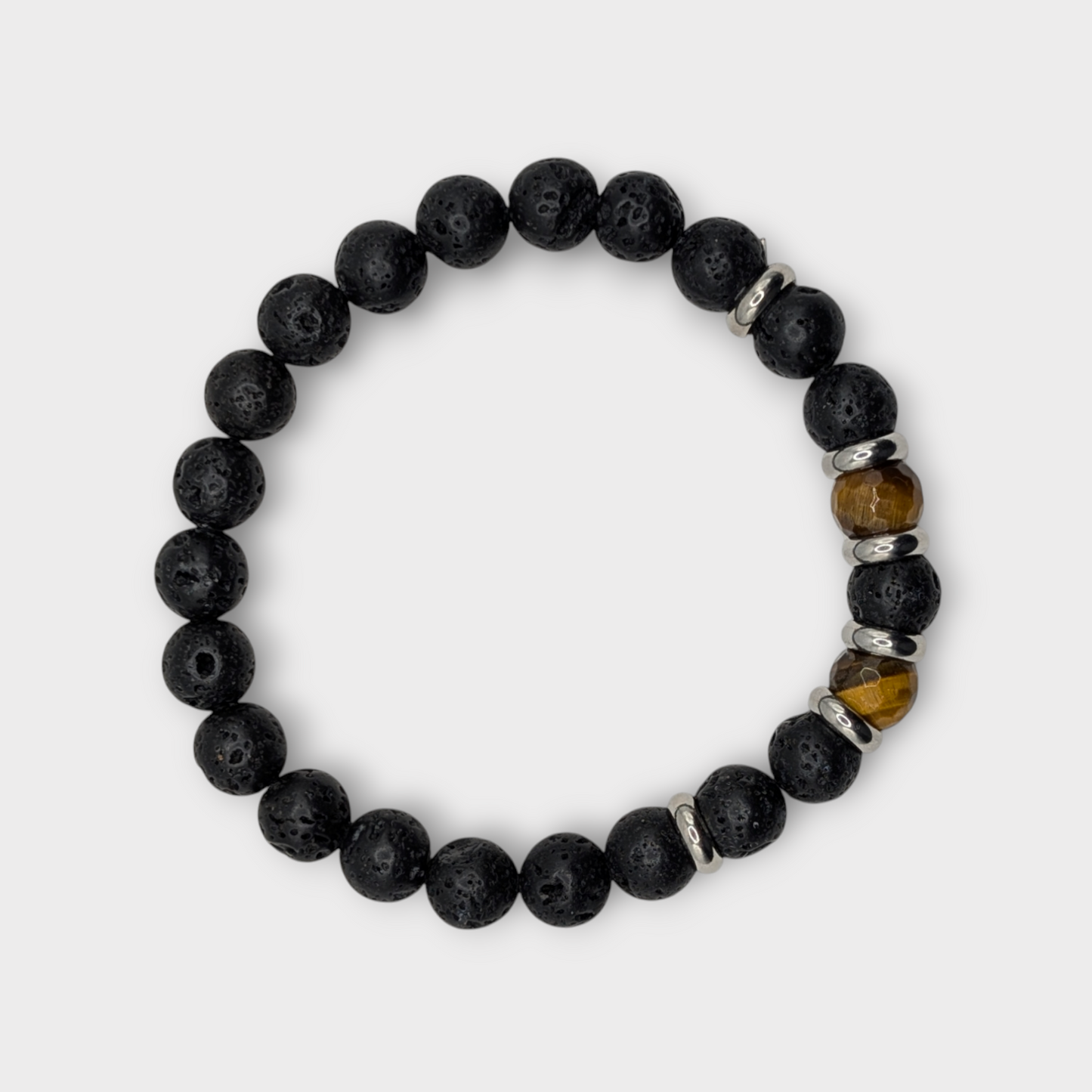Lava Rock "Courage" Men's Bracelet